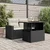 Vrtni stol crni 100x55x73 cm od poliratana i bagremovog drva