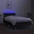 vidaXL Box spring postelja z vzmetnico LED črna 90x200 cm blago