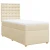 vidaXL vidaXL Box spring postelja z vzmetnico krem 80x200 cm blago, (21290944)