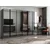 Hanah Home ormar sa reflektujućim staklom Nisa 20630, 270 cm, antracit