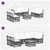 Set vanjskih sofa 8 pcs Prirodna i krema bijela Poliester