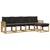 Set vanjskih sofa s jastukom 5 pcs Bijela i crna