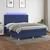 Vidaxl Box spring postelja z vzmetnico LED modra 160x200 cm blago