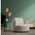 ATELIER DEL SOFA Fotelja Asos Cream Wing