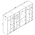 Hanah Home Ormar Kardelen 1600-125, 300x180x51,8 cm, , Braon