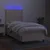 Vidaxl Box spring postelja z vzmetnico LED krem 100x200 cm blago
