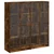 Regal za knjige s vratima boja hrasta 136x37x142 cm drveni