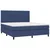 Vidaxl Box spring postelja z vzmetnico LED modra 180x200 cm blago