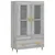 Visoka komoda siva boja hrasta 69,5x31x115 cm konstruirano drvo