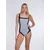 SUNFLAIR Enodelne kopalke temno modra/bela