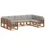 Set vanjskih sofa 9 kom. Prirodna i svijetlo siva