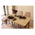 HANAH HOME Vina Mini 03 0900 Oak Stone Produžni set trpezarijskih stolova i stolica (6 komada))