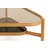 Hanah Home klub sto Capella 95, 95 cm, hrast / crni mermer