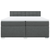vidaXL Box spring postelja z vzmetnico temno siva 200x200 cm blago