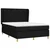 Vidaxl Box spring postelja z vzmetnico črna 140x200 cm blago