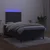 Vidaxl Box spring postelja z vzmetnico LED črna 120x200 cm žamet