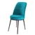 Hanah Home set trpezarijskih stolica Dexa 8 kom, tirkizna tkanina Babyface, braon metalne noge