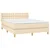 Vidaxl Box spring postelja z vzmetnico krem 140x200 cm blago