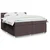 Vidaxl Box spring postelja z vzmetnico temno rjav 200x200 cm blago