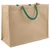 vidaXL Jutene torbe 5 pcs Naravna in zelena 42 x 33 x 19 cm