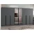 Hanah Home ormar sa reflektujućim staklom Nisa 20601, 360 cm, antracit