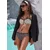 LASCANA Bikini oranžna/črna/bela
