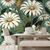 Samolepilna tapeta retro marjetice z listi - 245x270