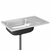 Kuhinjski sudoper s cjedilom srebrni 800 x 500 x 155 mm čelični