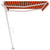vidaXL Prostostoječa avtomatska tenda 450x350 cm oranžna/rjava