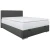 Carryhome POSTELJA Z VZMETNICO 140 cm  x 200 cm , tekstil temno siva