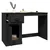 Radni stol s ladicom crni 115 x 50 x 75 cm konstruirano drvo