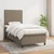 Vidaxl Box spring postelja z vzmetnico taupe 90x190 cm blago