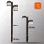 LED solarna lampa 2xLED/1W/3,7V 1200 mAh 55 cm IP65 crna