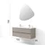 Skye Decor Set kupatilskog ormarića sa umivaonikom i ogledalom, 2 dela, Sivi
