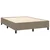 Krevet box spring s madracem LED smeđesivi 140x190 cm tkanina