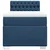 VIDAXL Box spring postelja z vzmetnico modra 90x190 cm blago