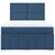 Vidaxl Box spring postelja z vzmetnico modra 140x200 cm blago