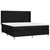 Greatstore Box spring postelja z vzmetnico črna 180x200 cm blago