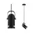 Paulmann 79766 - LED 1xE27/8W Viseći luster na sajli LAVEA 230V crna