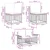 Set vanjskih sofa 8 pcs Prirodna i krema bijela poliratan