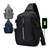 Torba preko ramena s USB punjenjem LE-25625 - Crna KP25625