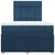 Vidaxl Box spring postelja z vzmetnico moder 120x200 cm blago