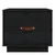 Vidaxl vidaXL Nočne omarice, komplet 2, črne, 40x34x35 cm, masiven borov les