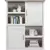 VISOKA KOMODA 106/135/42 cm bela, boja hrasta tartufa