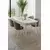 HANAH HOME Rasklopivi trpezarijski sto i stolice (5 delova) Asfel White Marble Cappuccino