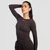 GymBeam Women‘s Aura Long Sleeve T-Shirt Tee Brown