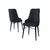 Hanah Home set trpezarijskih stolica Neta 8 kom, antracit tkanina Babyface, crne drvene noge