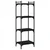 Regal za knjige s 4 razine crni 40x30x120 cm konstruirano drvo