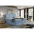MID.YOU POSTELJA BOXSPRING 140 cm  x 200 cm , tekstil modra