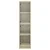 Visoka komoda sa staklenim vratima boja hrasta 35 x 37 x 142 cm